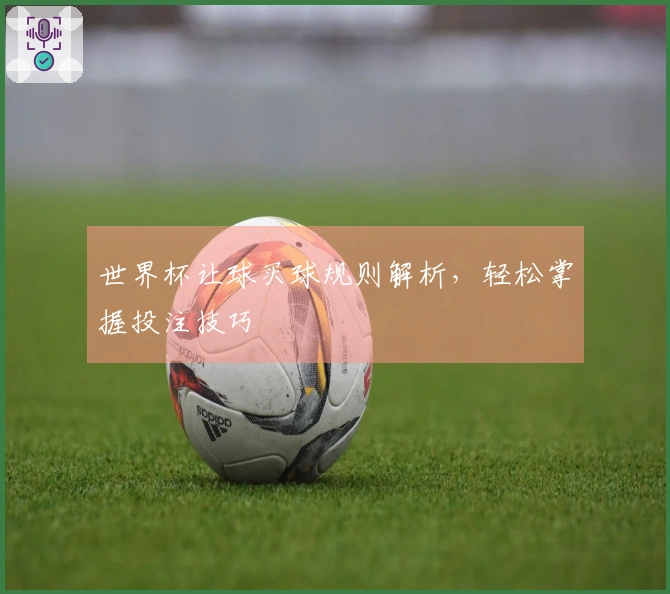 世界杯让球买球规则解析，轻松掌握投注技巧